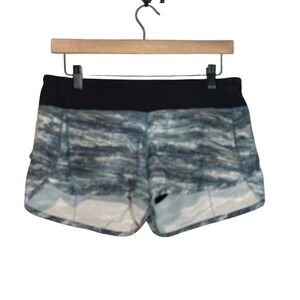 Lululemon Speed‎ Up Running Shorts Aerial Drift Multi Black Size 6 Zip Pocket